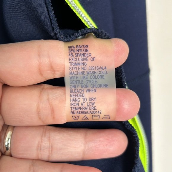 NYGARD Fitted Stretch Zip Up Jacket Navy Blue SzM - Picture 8 of 11